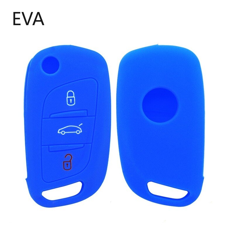 Silikone autokasse cover fob sæt til citroen  c3 c4 picasso  c5 x7 til peugeot 407 308 3008 5008 408 holder auto shell tilbehør
