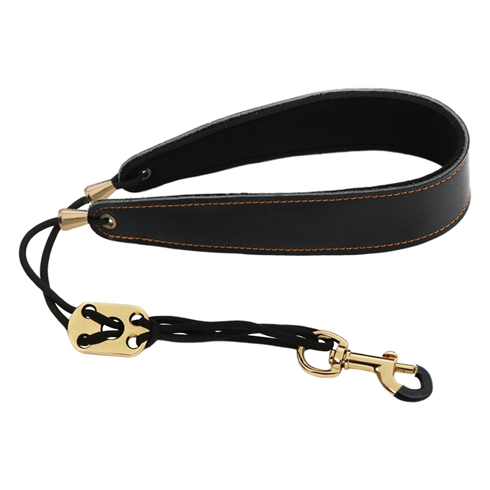 Leather Sax Neck Strap Verstelbare Lengte Metalen Haak Voor Saxofoon Altsaxofoon