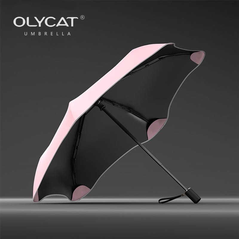 Olycat Bloem Stijl Opvouwbare Paraplu Creatieve 6K Aluminium Uv-bescherming En Winddicht Kinderen En Vrouwen Paraplu: D
