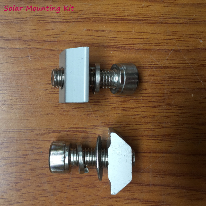 Solar panel mounting bracket system T nut srew for aluminum rail splice connector for diy solar panel installtion on roof house