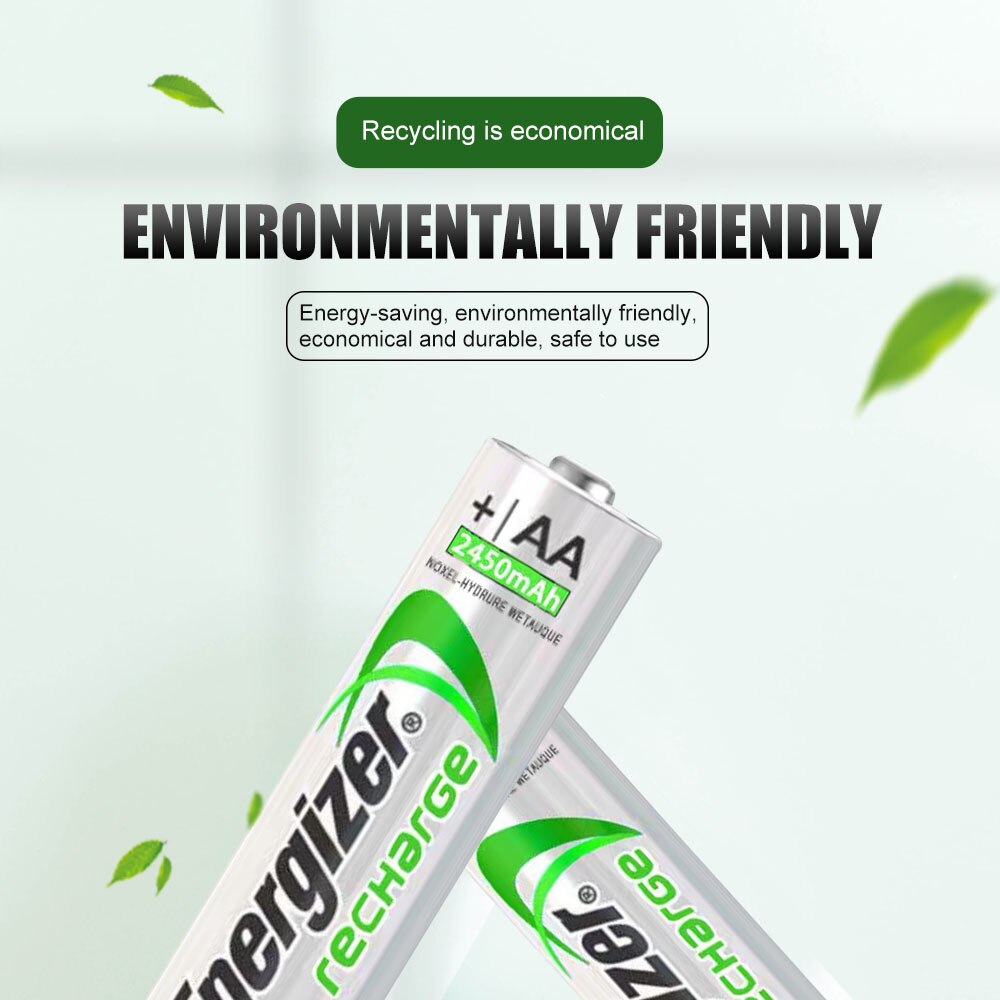 Original Energizer AA 1.2V 2450mAh NI-MH Rechargeable Battery For Flashlight Camera Toy Remote Control NIMH Pre-charged Battery