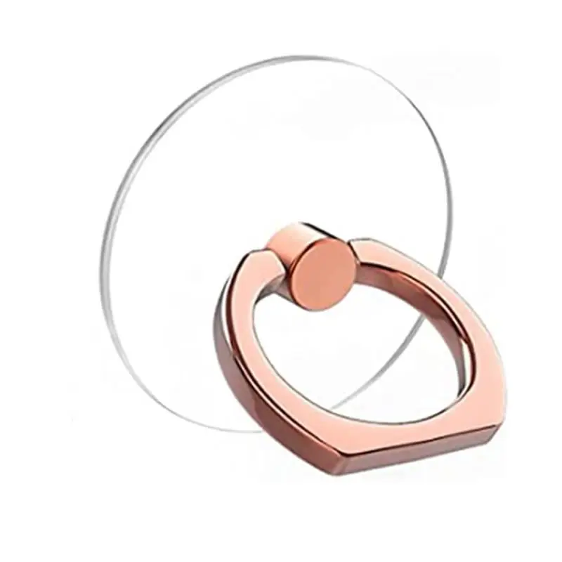 Soporte de anillo para teléfono móvil, bucle de agarre transparente para dedo, soporte de rotación de 360 grados, Compatible con todos los tipos de teléfono inteligente, 1/4 Uds.