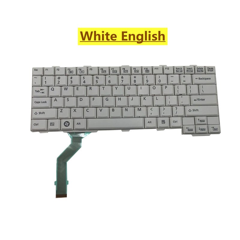 Bärbar datorskal för fujitsu  p772 p771 ph701 p702 p770 bärbar dator tangentbord för fujitsu bärbar dator: Vit engelska