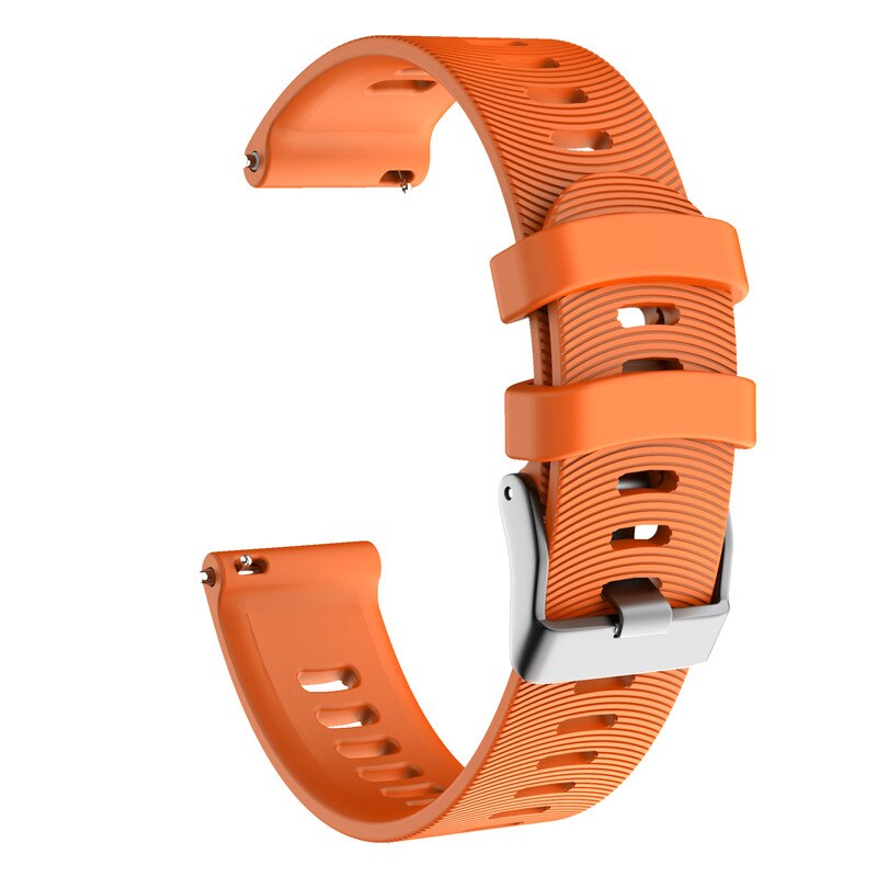 Correa de reloj de silicona deportiva de 20mm para Garmin Forerunner 245 245M 645 vibractive 3 pulsera inteligente correa de reloj pulsera colorida: Orange