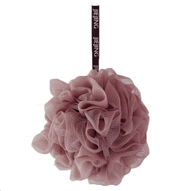 Lichaam Schoon Bad Puff Mesh Zeepdispenser Huidvriendelijke Wassen Douche Hulpmiddel Exfoliërende Bad Spons Comfortabel Bad Scrub Bal: A-khaki