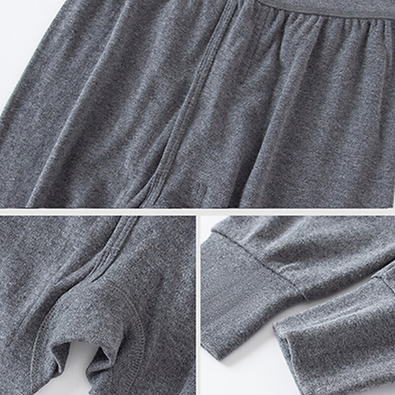 Pantalon Thermo en coton pour homme, sous-vêtements thermiques, respirant, hiver sous-vêtement thermique