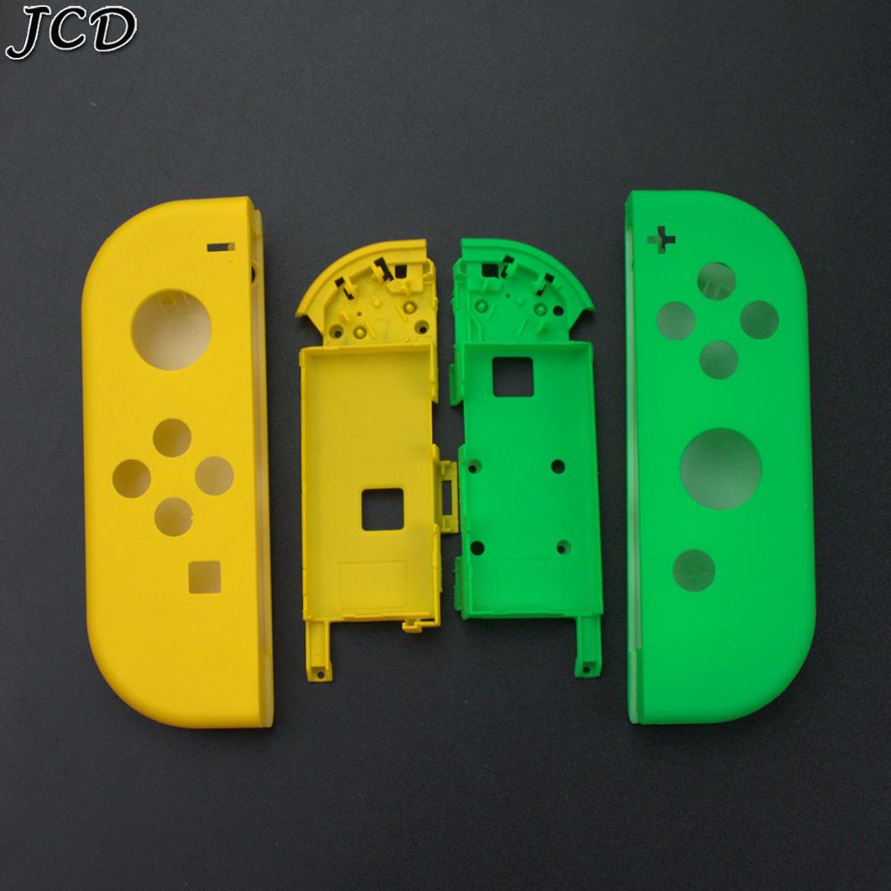 JCD reemplazo de bricolaje vivienda alegría-Con Shell Set de fundas para Switch NS NX consola y bien izquierda deslice el controlador de Shell: FK Yellow Green