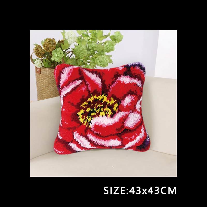 Coussin à crochet, coussin à crochet, coussin à crochet, coussin en mousse pour travaux d'aiguille, taie d'oreiller à crochet, broderie, bricolage, point de croix , 37/43/50 cm: Ti-abz 027