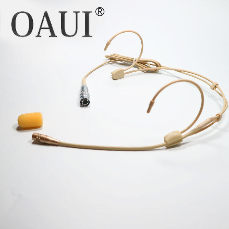 Original Cardioid Headset Microphone Best Sound For Shure Sennheiser MiPro AKG Mini 3Pin TA3F 4Pin TA4F 3.5mm Lock: Yellow