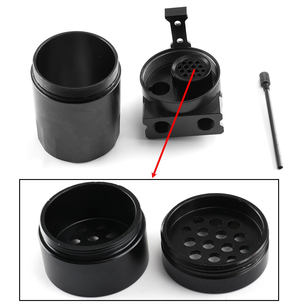 Oil Catch Can Kit Reservoir Tank Engine Black Polish Baffled Universal Aluminum