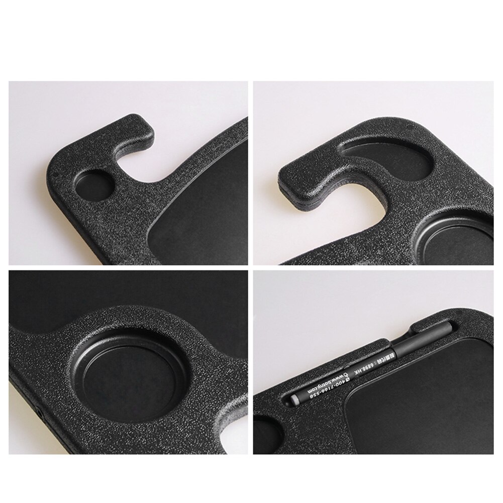 Car Steering Wheel Laptop Mini Table Board Mount Wheel Desk Tray ABS Plastic Laptop Eating Desk Car Travel Table
