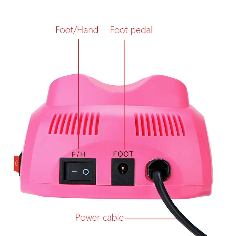 Juego de brocas eléctricas para uñas de 20W y 35000RPM, juego de brocas para manicura y pedicura, Kit de fresas, removedor de Gel, equipo fuerte para uñas