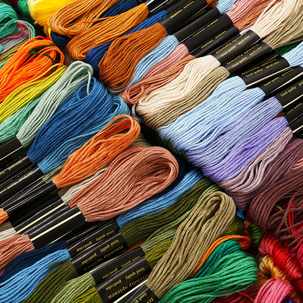 447 stücke Mix Farben Baumwolle Nähen Stränge Kreuz Stich Stickerei Gewinde Floss Kit DIY Nähen Werkzeuge