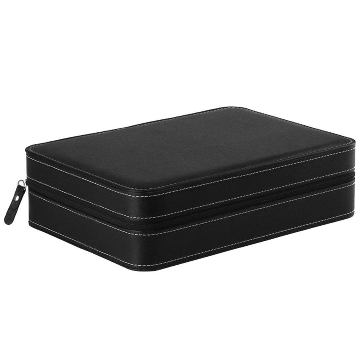 Cofanetto portatile in pelle PU con Organizer per scatola da orologio con cerniera, stile classico, 10 griglie, espositore per bracciale multifunzione