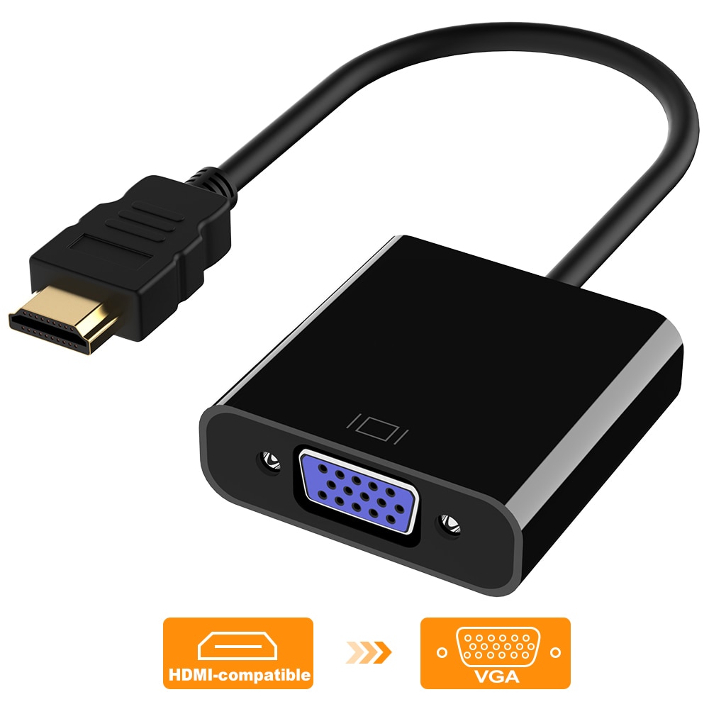 Hdmi-Compatibel Naar Vga Adapter Kabel 1080P Digitale Audio Analoog Converter Man Famale Voor Pc Laptop tv Box Projector