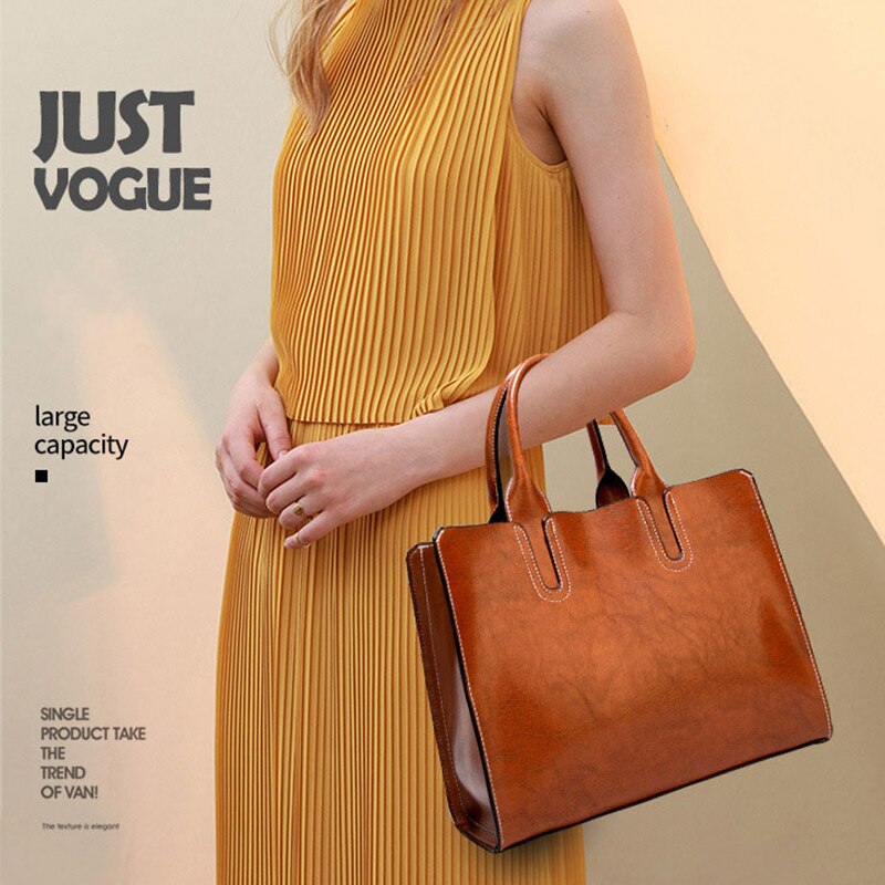 PU Leather Handbags Women Big Bag Ladies Shoulder Messenger Bag Female Bags Large Capacity Casual Totes Woman Bags