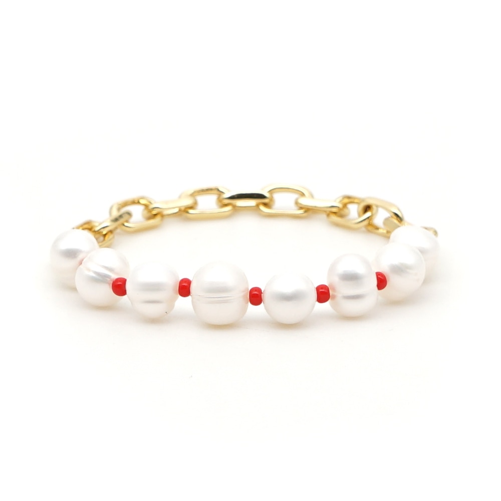 Go2 boho armbanden met echte parels, damesarmband, natuurlijke verse parelketting, boho zomersieraden, handgemaakte pulseras voor haar