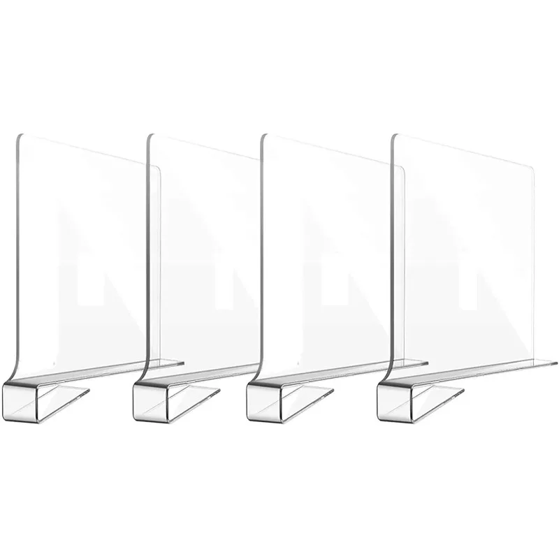 Acrylic Shelf Dividers Shelf divider for Closets with Wooden Shelves Shelf dividers for Closet Organization Closet Shelf Divider