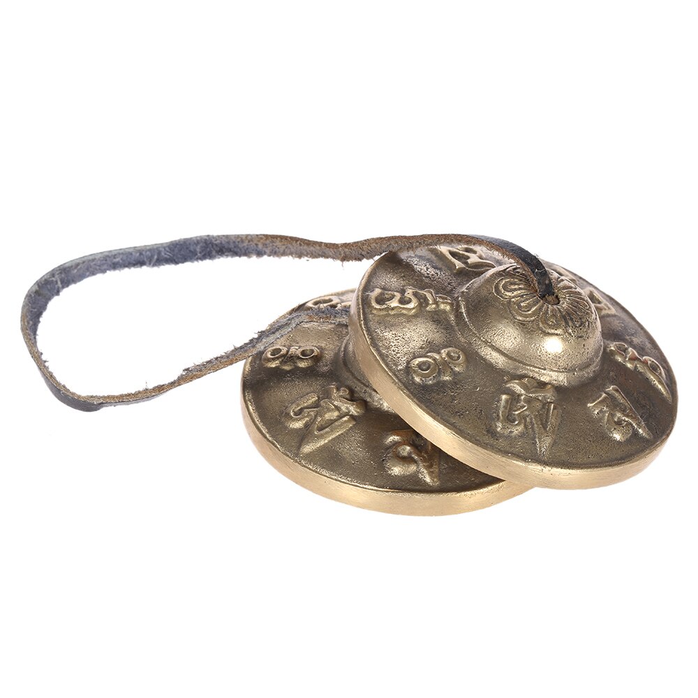 Becken Glocke Orff-instrumente I19942.6in/6,5 cm Handarbeit Tibetischen Meditation Tingsha Glocke mit Buddhistischen Glück Symbole