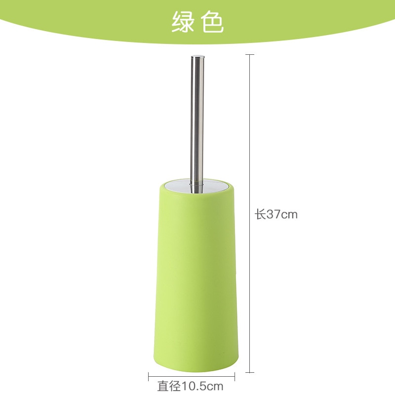 T301 rustfrit stål bærbar toiletbørste holdbar type plast toiletbørsteholdere badeværelse tilbehørssæt: Grøn
