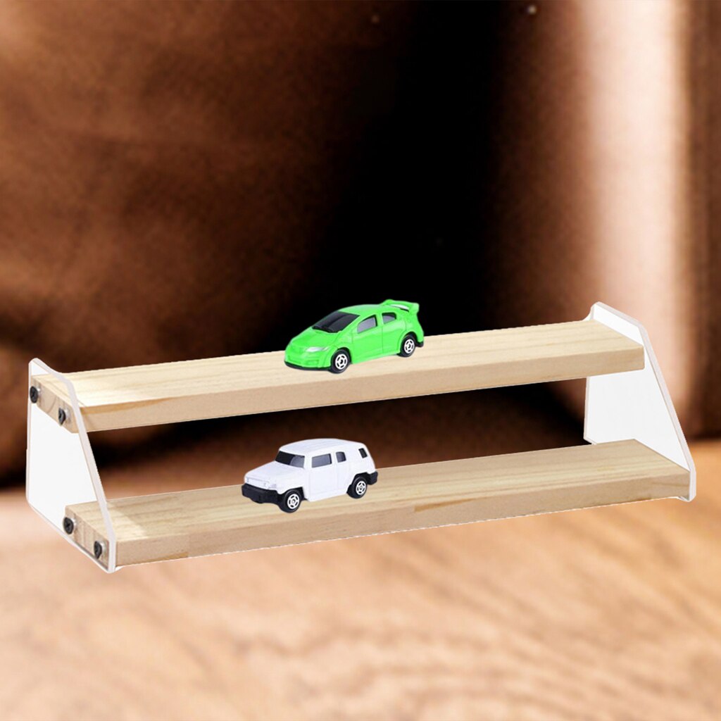 Tiered Acrylic Stands, Holder Clear Display Stand, for Action Figure Perfume Cosmetic: Two-tiers