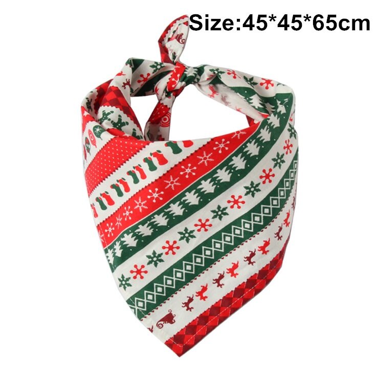 Christmas Pet Dog Triangle Bandanas Xmas Large Dog Scarf Collar Neckerchief Puppy Dogs Pet Bow Ties Slobber Towel Clothes: A 06