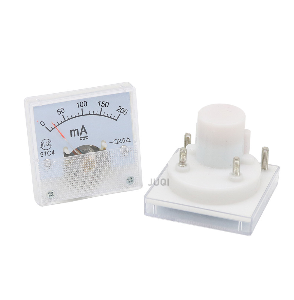 91C4- mA DC puntero tipo miliamperímetro 1mA 5mA 10mA 50mA 100mA 200mA 300mA 500mA placa mecánica analógica amperímetro de mesa