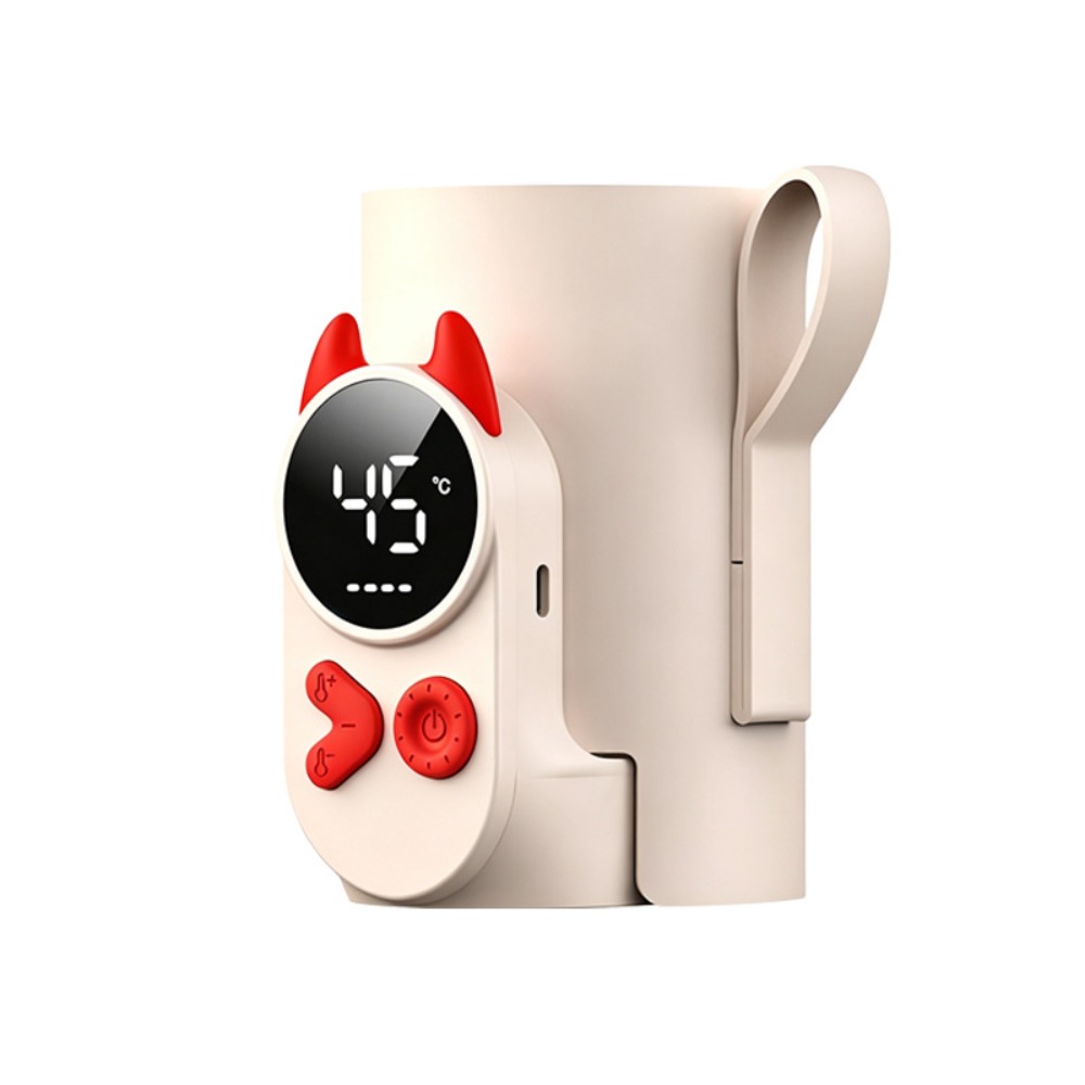 Portable Baby Bottle Warmer Fast-charging Digital Display Travel Milk Heating Sleeve Waterproof Temperature Adjustment: green