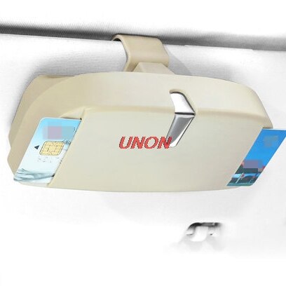 auto bilbriller klipp billettkortklemme abs bilbrillevesker bil solskjerm solbrilleholder tilbehør: En geide 1pc