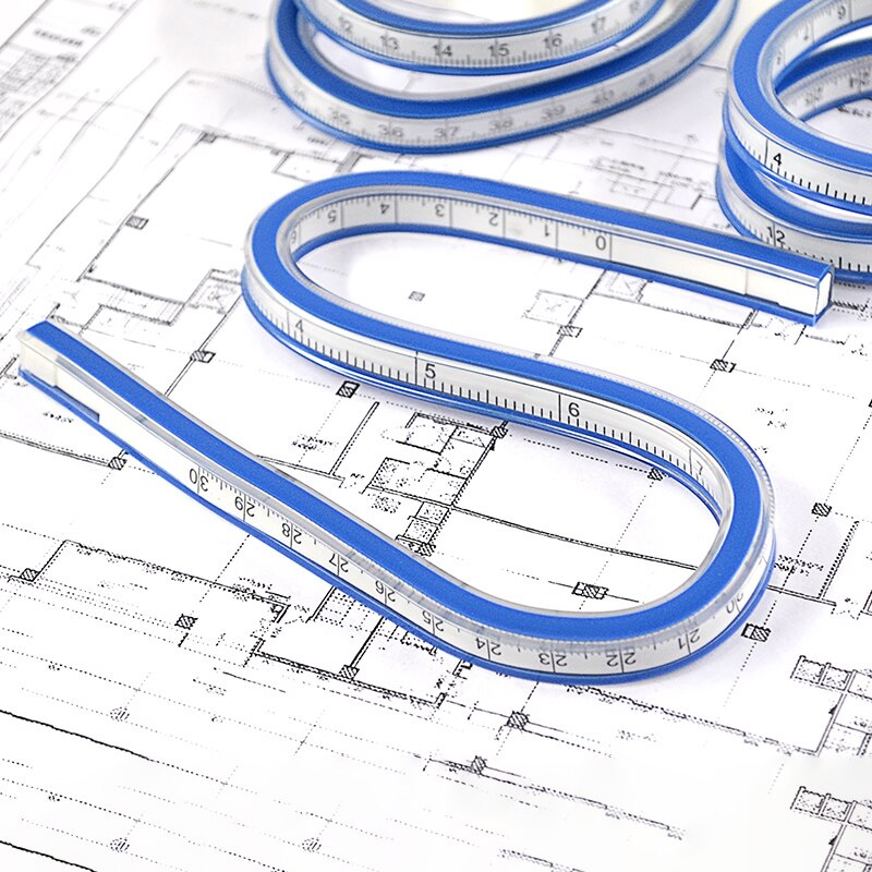 Multifunctional Flexible Curve Ruler Measuring Drawing Ruler Woodworking Tailors Pattern Tools Student Supplies