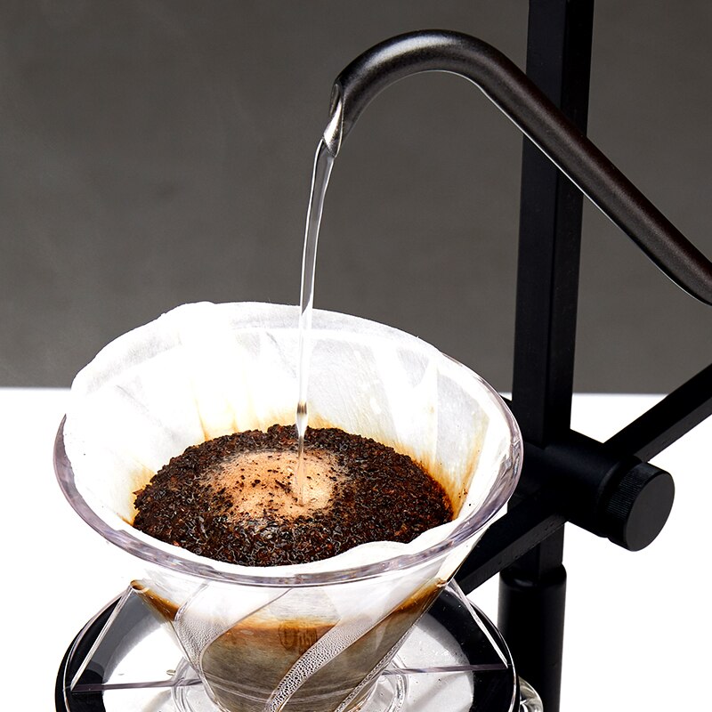 Hand Brewed Coffee Filter Set with V60 Glass Coffee Pot Hand Brewing Pots Coffee Pour Over Coffee Kettle Pot Dripper Stand Cup
