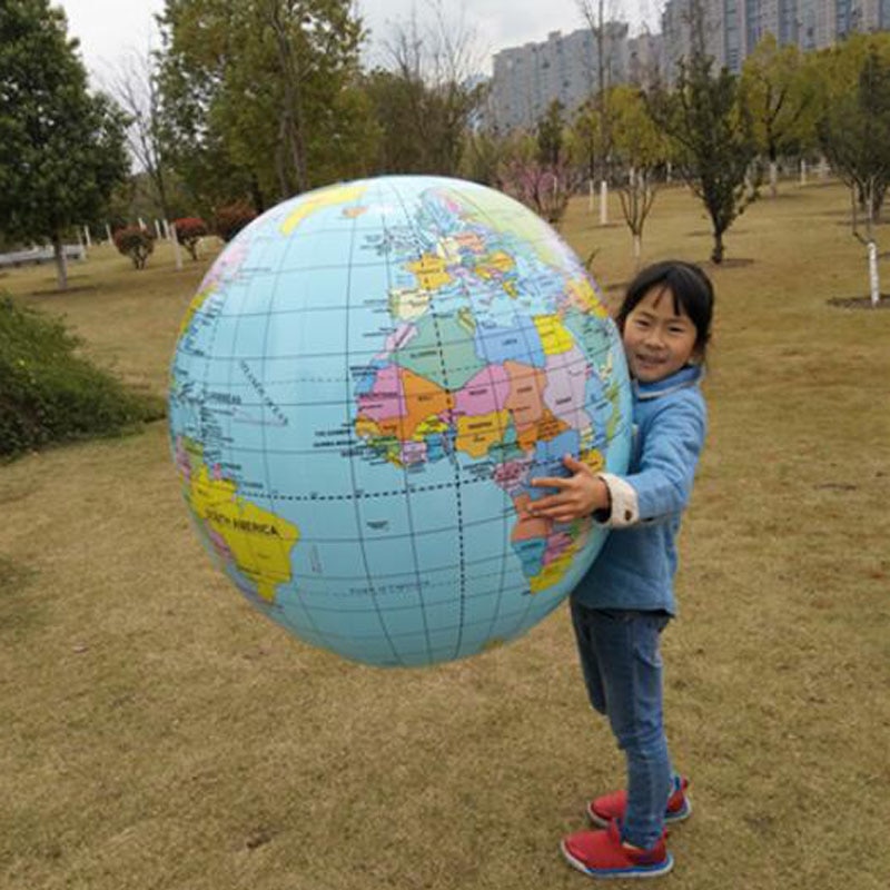 Large Inflatable globe 90CM Early Educational Inflatable Earth World Geography Globe Map Balloon Toy Beach Ball kids toys