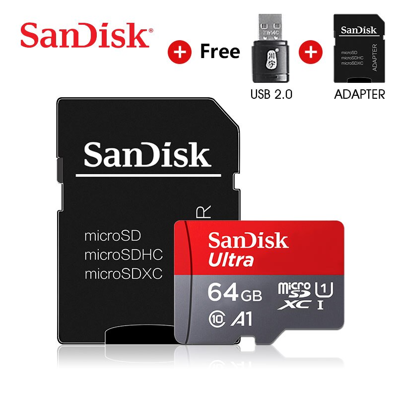 SanDisk Memory Card 64gb Flash Cards 32gb Class 10 Microsd TF Card Micro SD Card 16gb tarjeta micro sd 128gb Cartao De Memoia