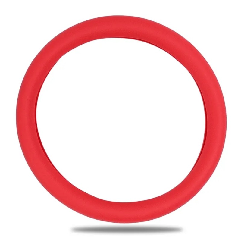 Sklisikker silikon rattbeskytter, beskyttelsesdeksel til bilratt, sklisikkert elastisk stretch rattdeksel til bilratt: Rød