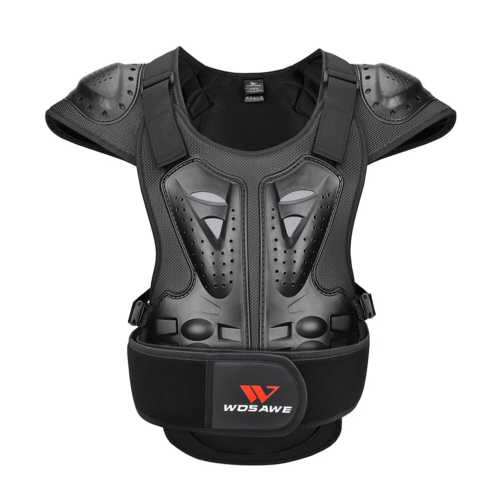Wosawe motorcykel rustning ryggstöd bröstjacka mountainbike skyddsväst mtb skateboard utomhussport motorcyklist väst: 215 / M