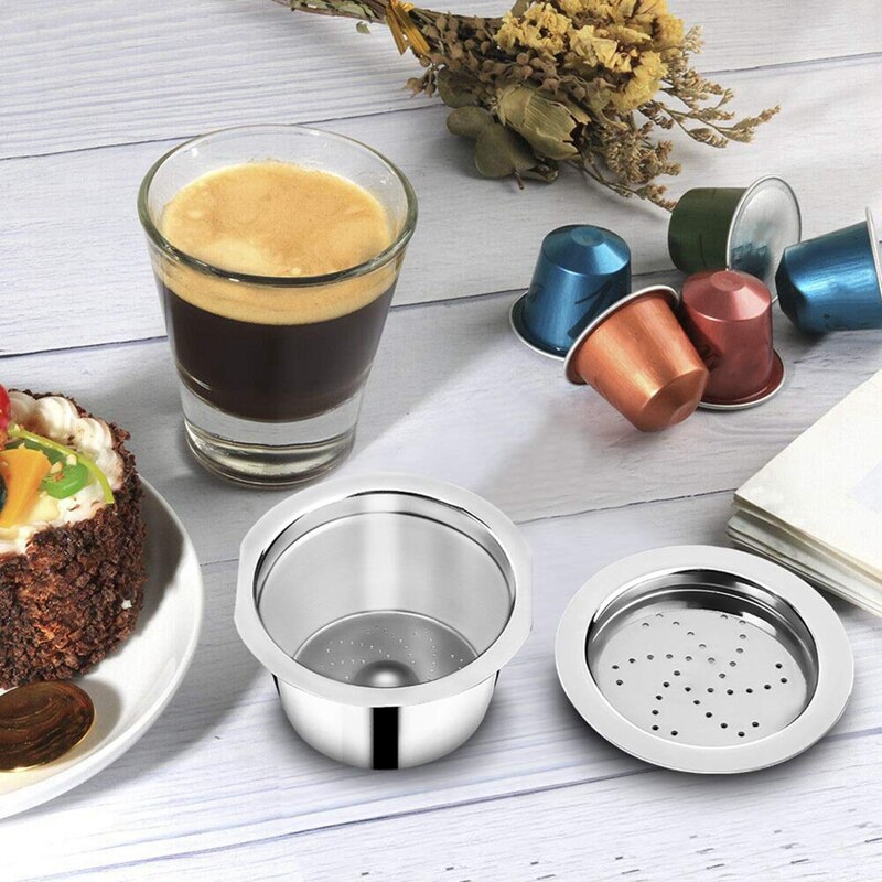 Für Verismo K GEBÜHR CBTL Nachfüllbare Kaffee Kapsel Schote Filter Edelstahl einstellen 1Capluse + 1 Löffel
