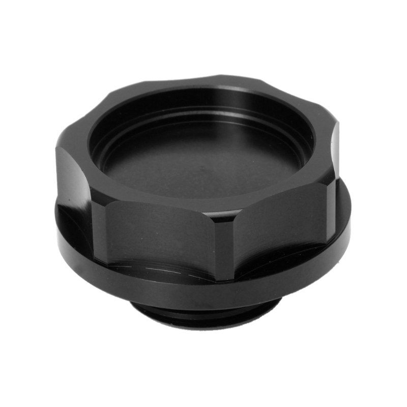 Aluminum Automobile Vehicle Oil Cap Fuel Tank Oil Cover Engine Oil Filler Cap X6HF: Black