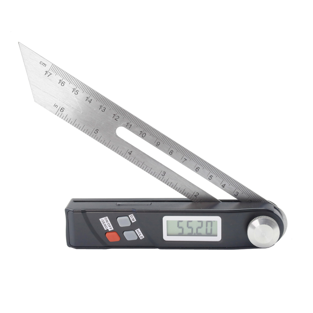 Craftsman 360° Rotary Digital Angle Ruler Sliding Scale T Square Gauge Protractor Angle Transfer Tool for Angles Measurement