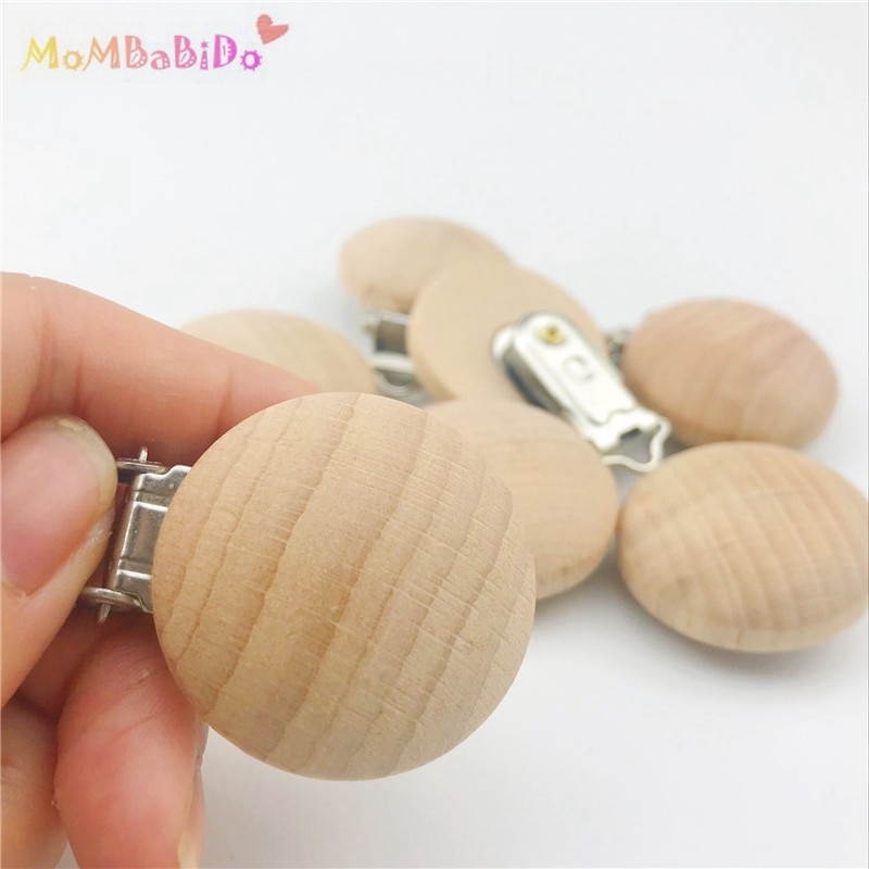 20Pcs Hout Babyfopspeen Clips Fopspeen Clip Verpleging Accessoires Diy Dummy Fopspeen Baby Veilig Tandjes Houten Fopspeen Clip