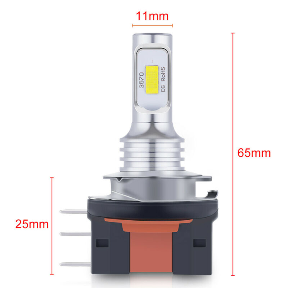 2 Stücke 20000LM 100 W 6500 K 3000 K 12000 K H15 H11B LED-scheinwerfer CSP Chip Auto Nebelscheinwerferlampen 12 V 24 V