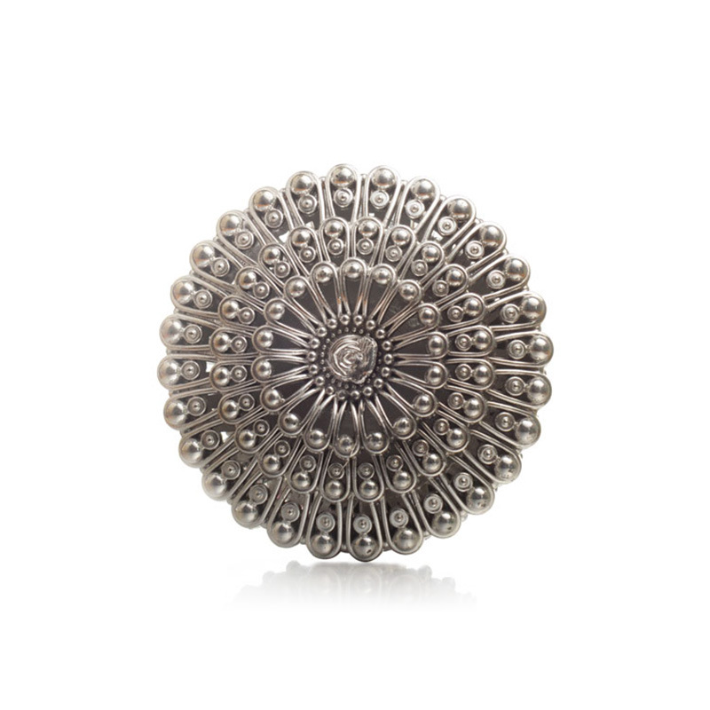 Boîte à bonbons paon or argent 12 pièces, coffre rond au trésor, boîte à faveur de fête de mariage: silver