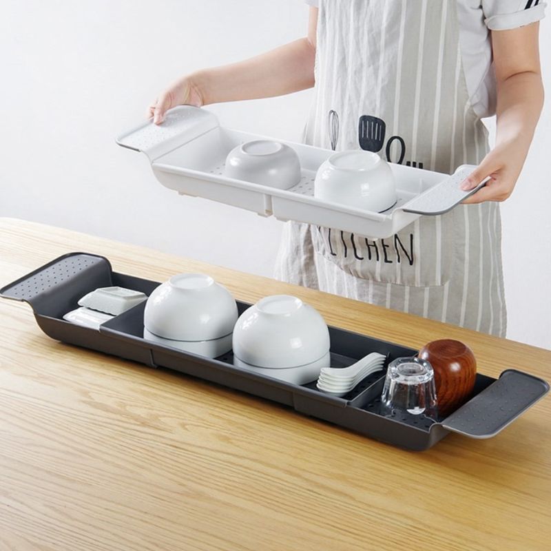 Étagère de baignoire caddie douche, support extensible, plateau de rangement au-dessus du bain, organisateur multifonctionnel pour salle de bain douche