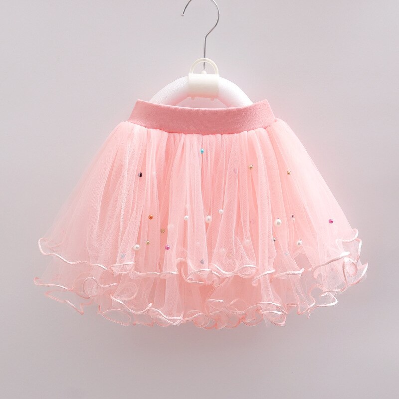 Summer Baby Kids Girls Princess Party Dance Ballet Tutu Skirts Tule Skirt Girls Children Skirt: pink colour