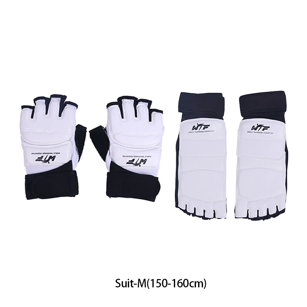 1 Juego de guantes de cuero para pies de Taekwondo, Protector de tobillo para Karate, boxeo, artes marciales, calcetín, entrenamiento, equipo de Protección deportiva: Plata