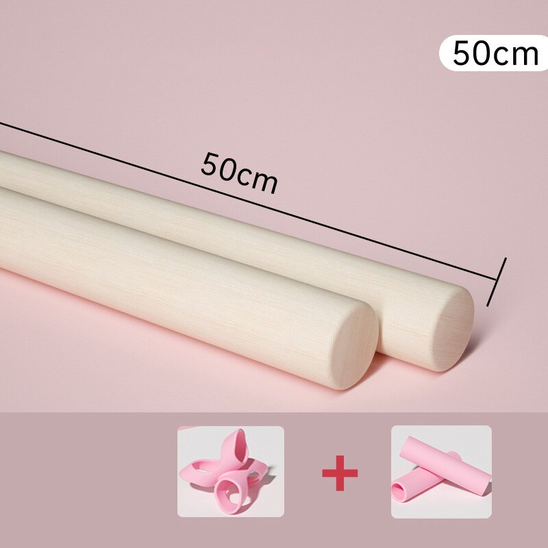Bâton de Yoga, correcteur de bossu, épaule ouverte, dos ouvert, équipement, bâton en hêtre croisé, articles de sport: Beige
