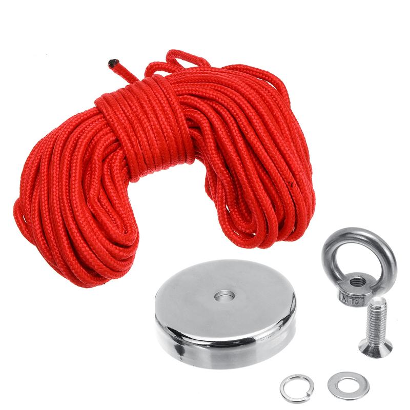 400KG Super Strong Magnet Pot Fishing Magnets Salvage Fishing Hook Magnets Strongest Permanent Powerful Magnetic With 20M Rope