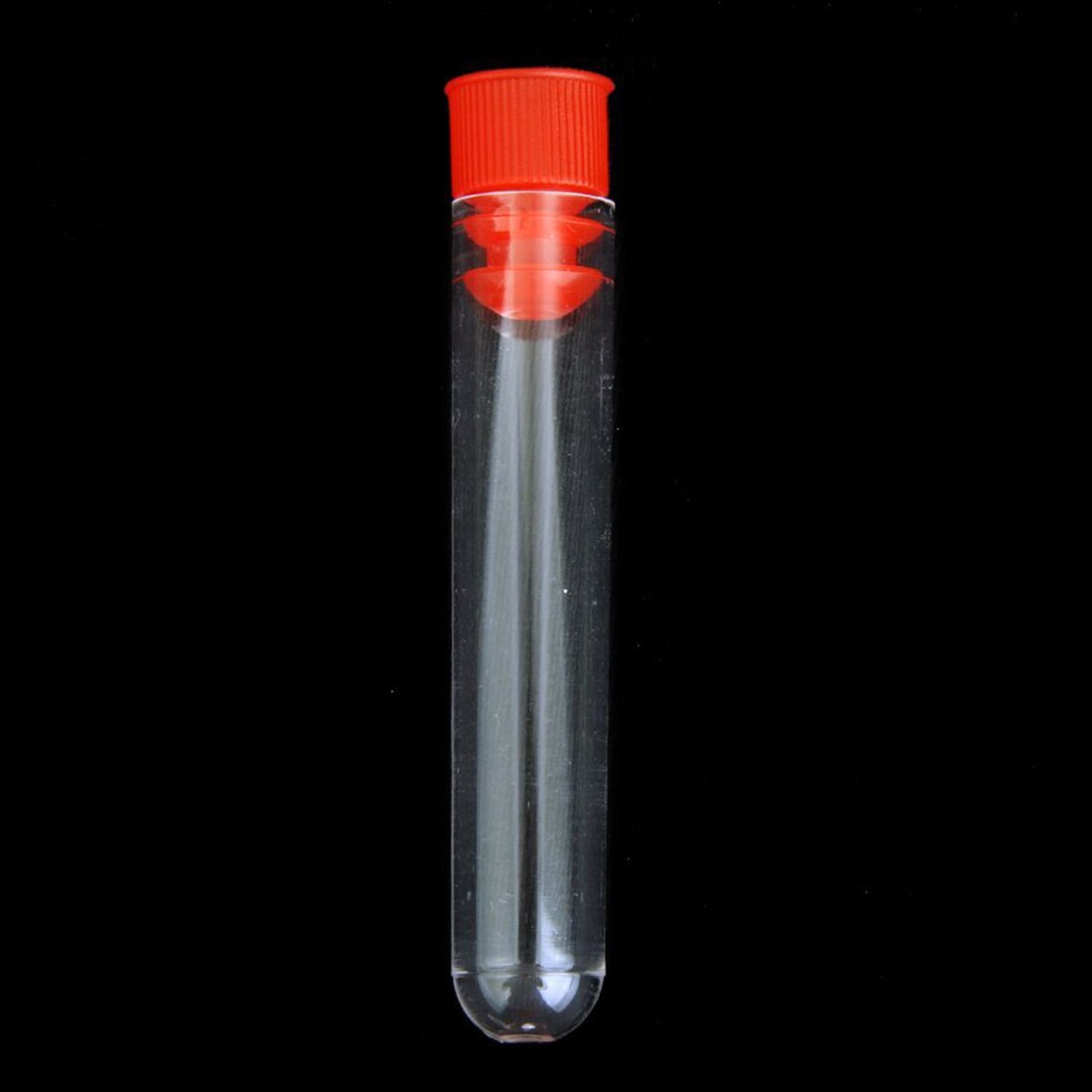 20 Pcs 12 x 60 mm Non-Completed Plastic Test Tubes Lab Test Tool With Screw Cap