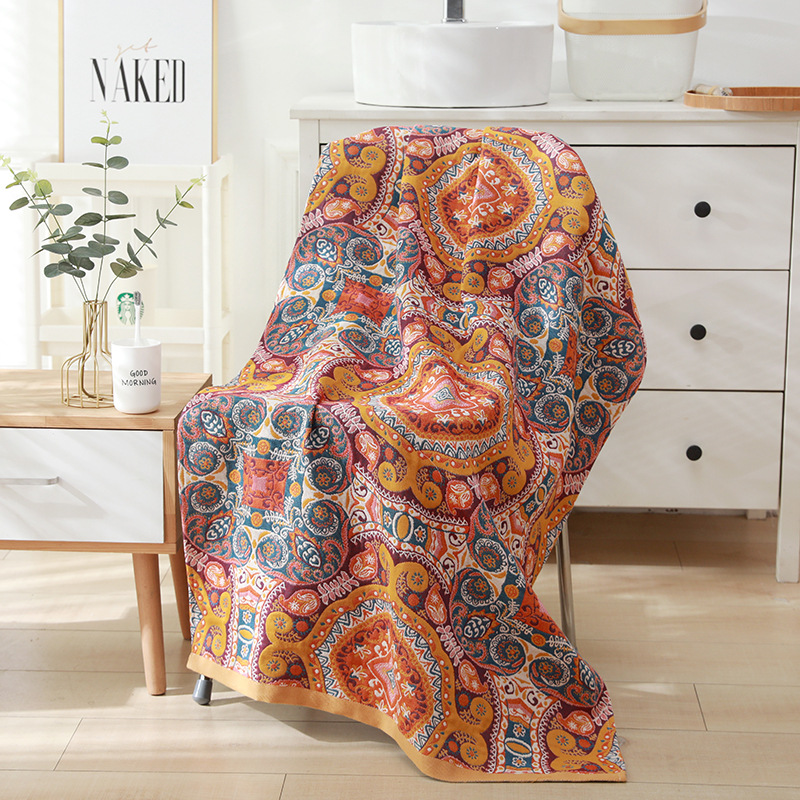 Cusack 23 style kwiatowe w stylu boho Cartoon miękka przędza bawełniana ręcznik kąpielowy dla dzieci dorosłych mężczyzn kobiet 80x160 cm dobrej jakości: 17