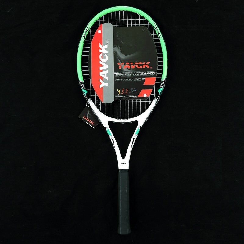 Professionele en technische carbon aluminium tennisracket composiet carbon tennisracket 45-50 LBS tennisracket rac: Groen