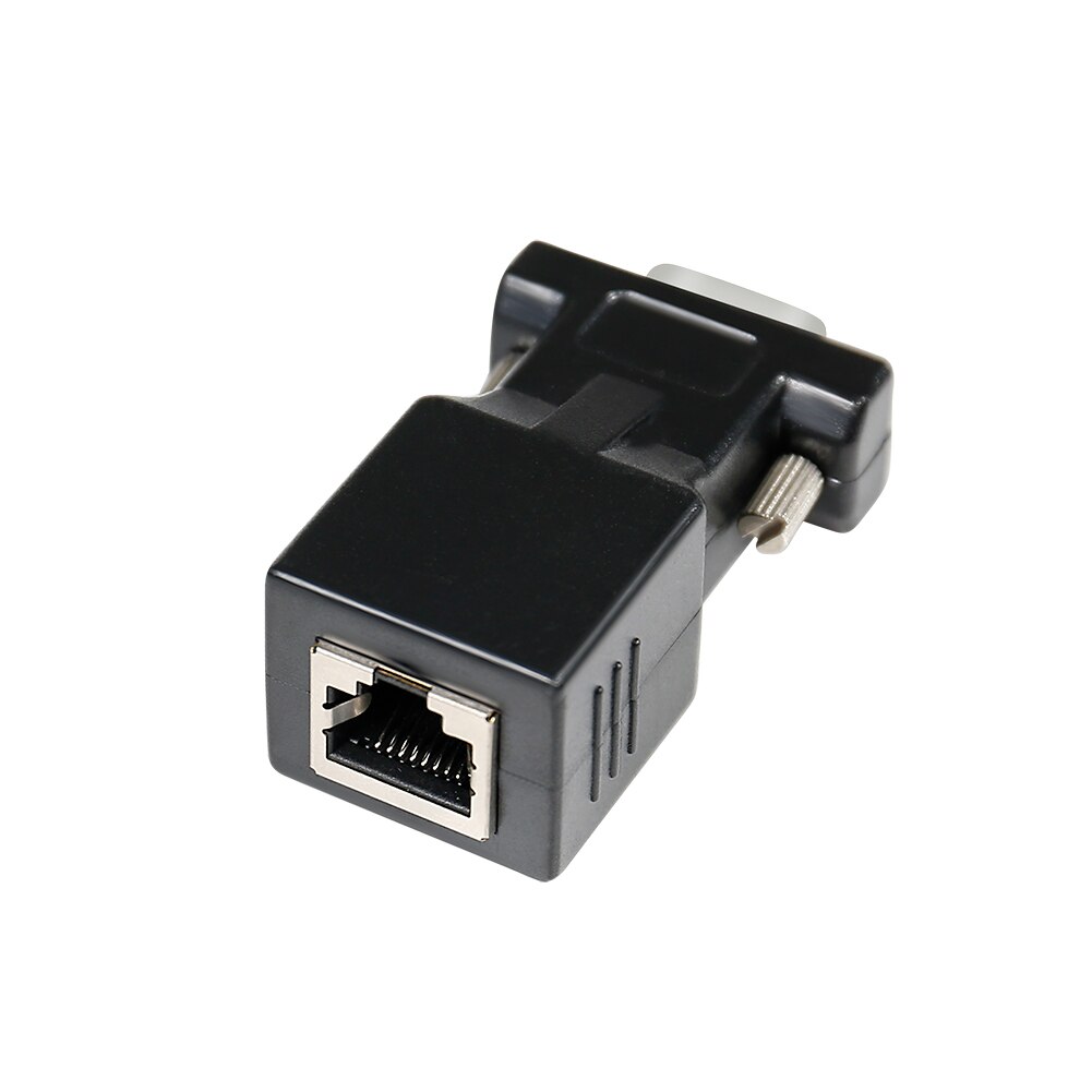 DTECH-convertidor Ethernet RS232 macho a RJ-45 hembra, Compatible con adaptador de serie DB9 a RJ45 con dispositivos de RS-232 de 9 pines estándar